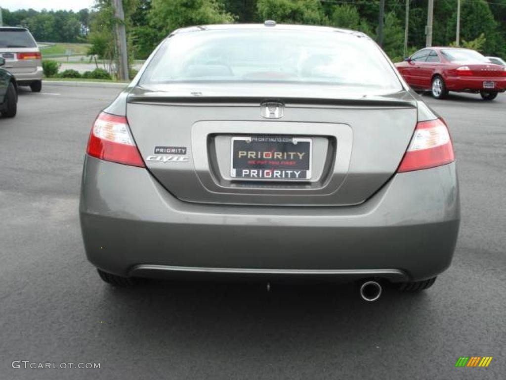 2008 Civic EX Coupe - Galaxy Gray Metallic / Gray photo #5