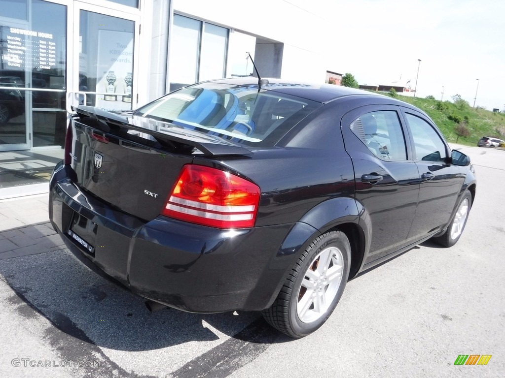 2008 Avenger SXT - Brilliant Black Crystal Pearl / Dark Slate Gray/Light Slate Gray photo #10