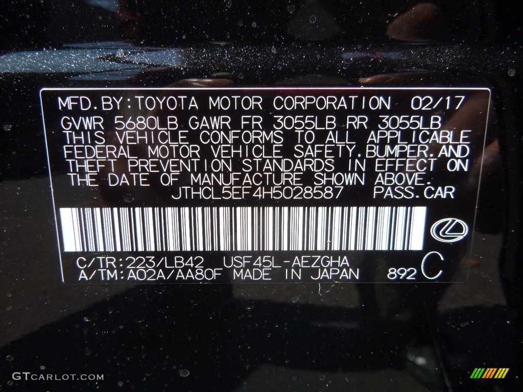 2017 LS 460 AWD - Caviar / Black photo #10