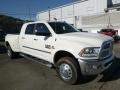 Pearl White 2017 Ram 3500 Laramie Mega Cab 4x4 Dual Rear Wheel Exterior