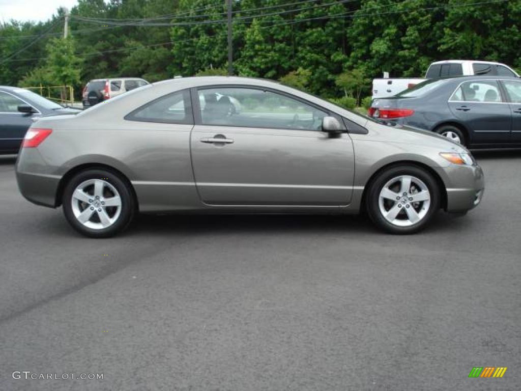 2008 Civic EX Coupe - Galaxy Gray Metallic / Gray photo #7