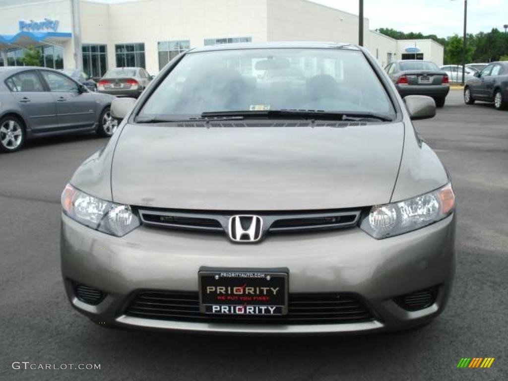 2008 Civic EX Coupe - Galaxy Gray Metallic / Gray photo #9