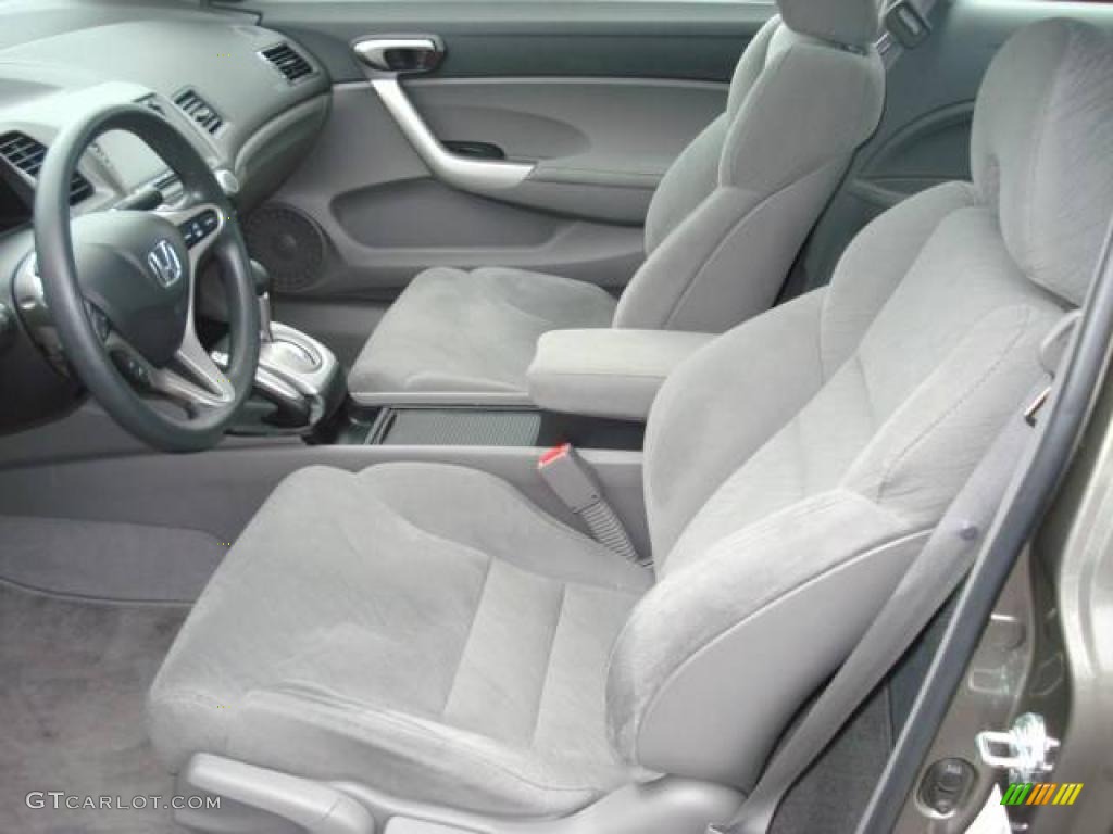 2008 Civic EX Coupe - Galaxy Gray Metallic / Gray photo #10