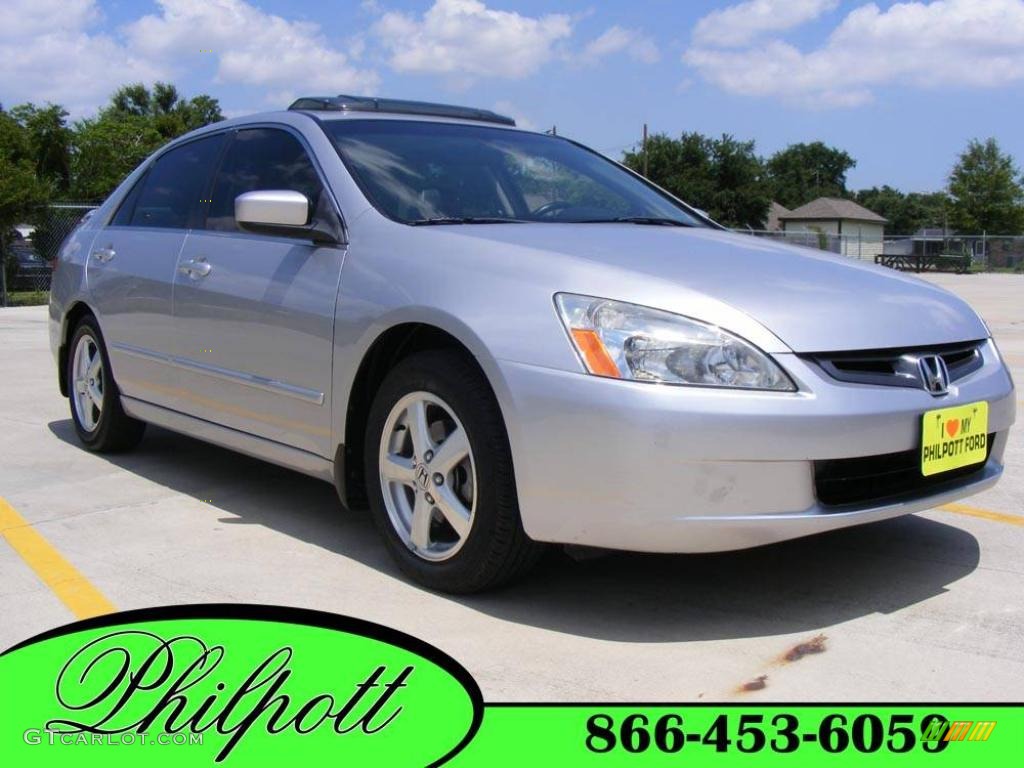 2004 Accord EX-L Sedan - Satin Silver Metallic / Black photo #1