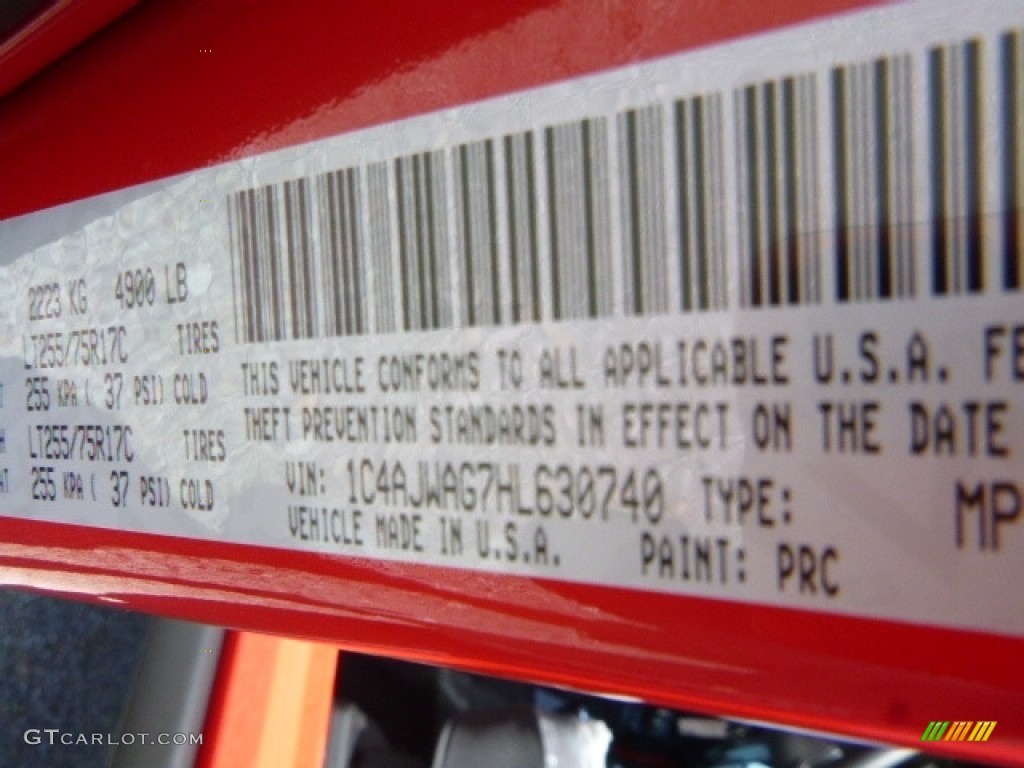 2017 Wrangler Sport 4x4 - Firecracker Red / Black photo #15