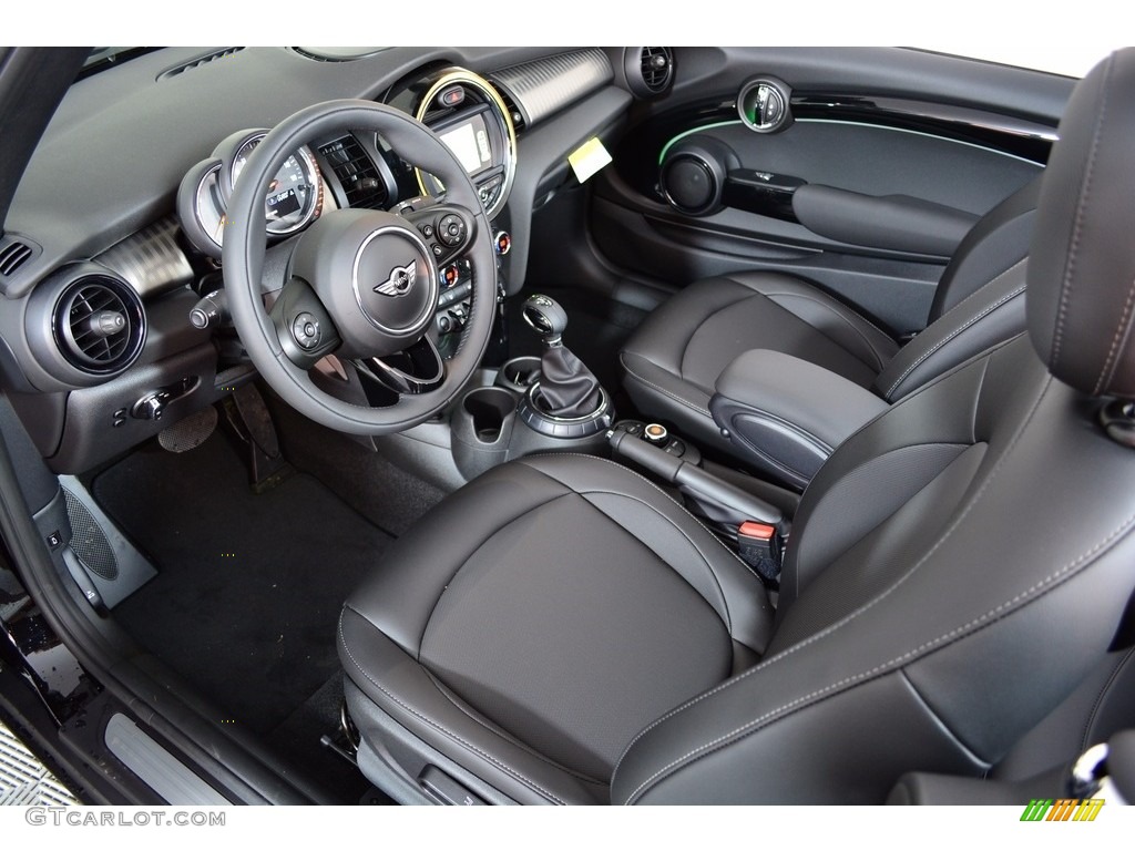 Carbon Black Interior 2017 Mini Convertible Cooper Photo #120166139