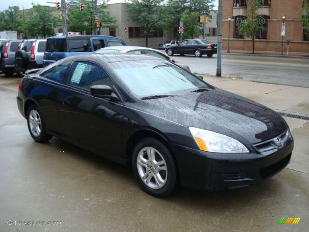 2007 Accord LX Coupe - Nighthawk Black Pearl / Black photo #6