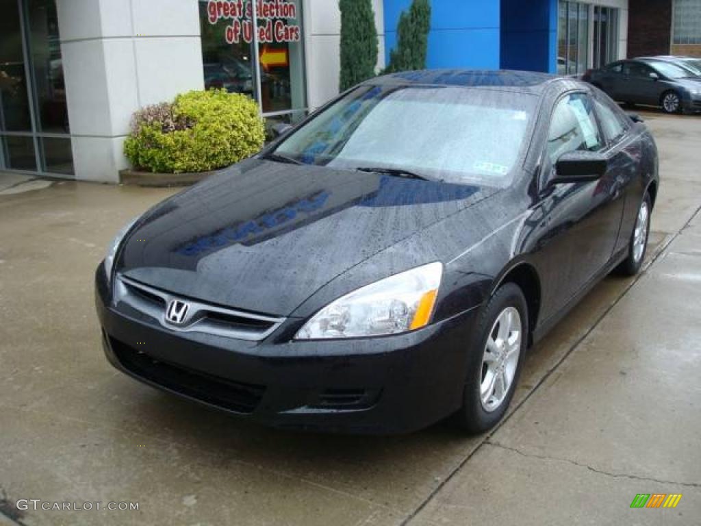 2007 Accord LX Coupe - Nighthawk Black Pearl / Black photo #8