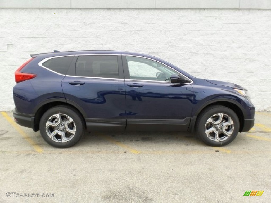 2017 CR-V EX-L AWD - Obsidian Blue Pearl / Gray photo #2