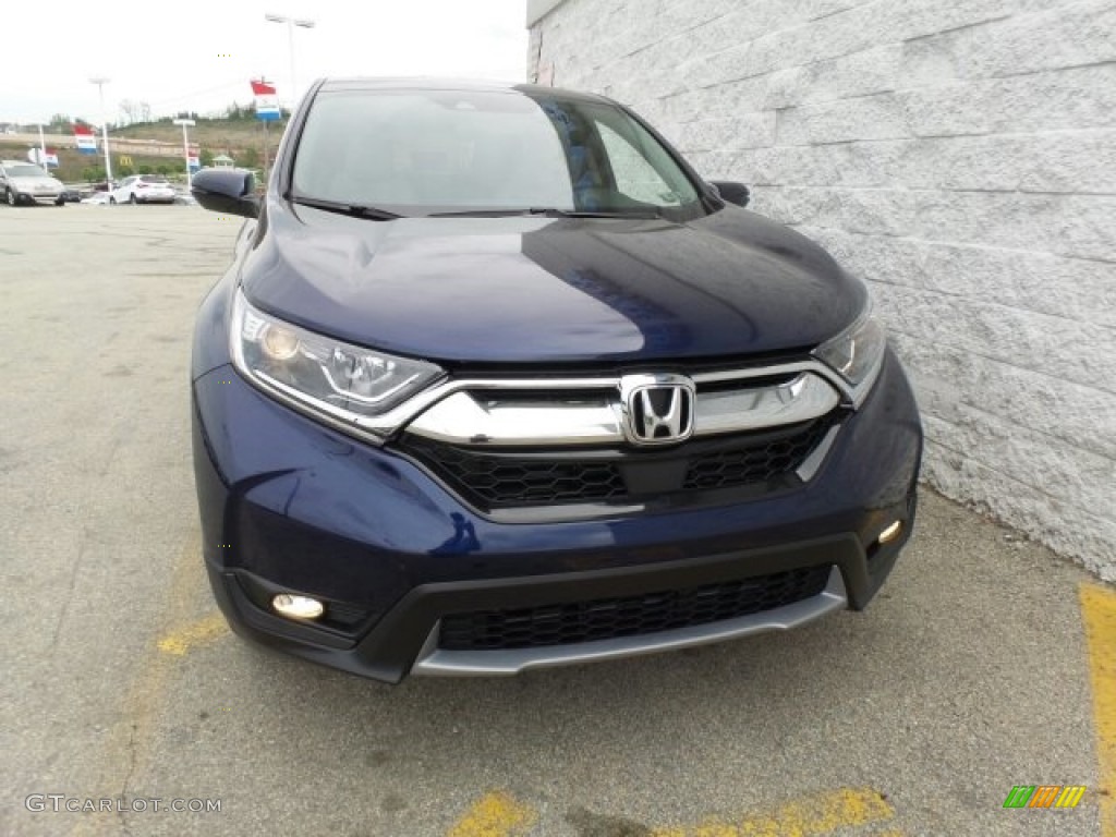 2017 CR-V EX-L AWD - Obsidian Blue Pearl / Gray photo #4