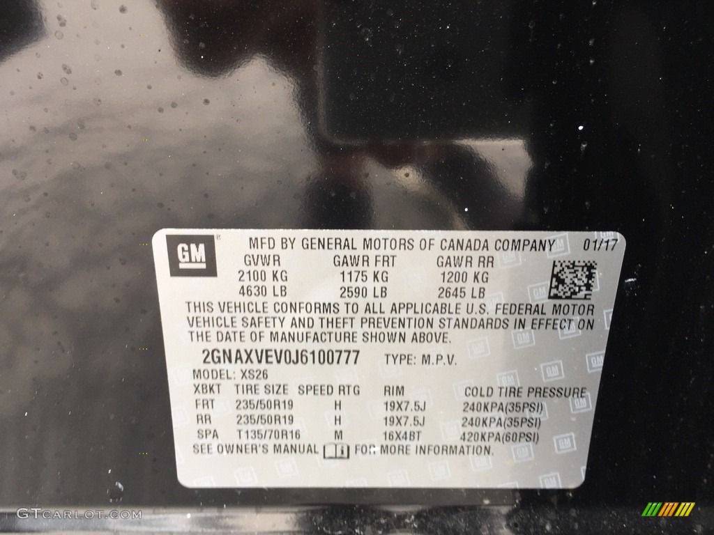 2018 Equinox Premier AWD - Mosaic Black Metallic / Jet Black photo #11