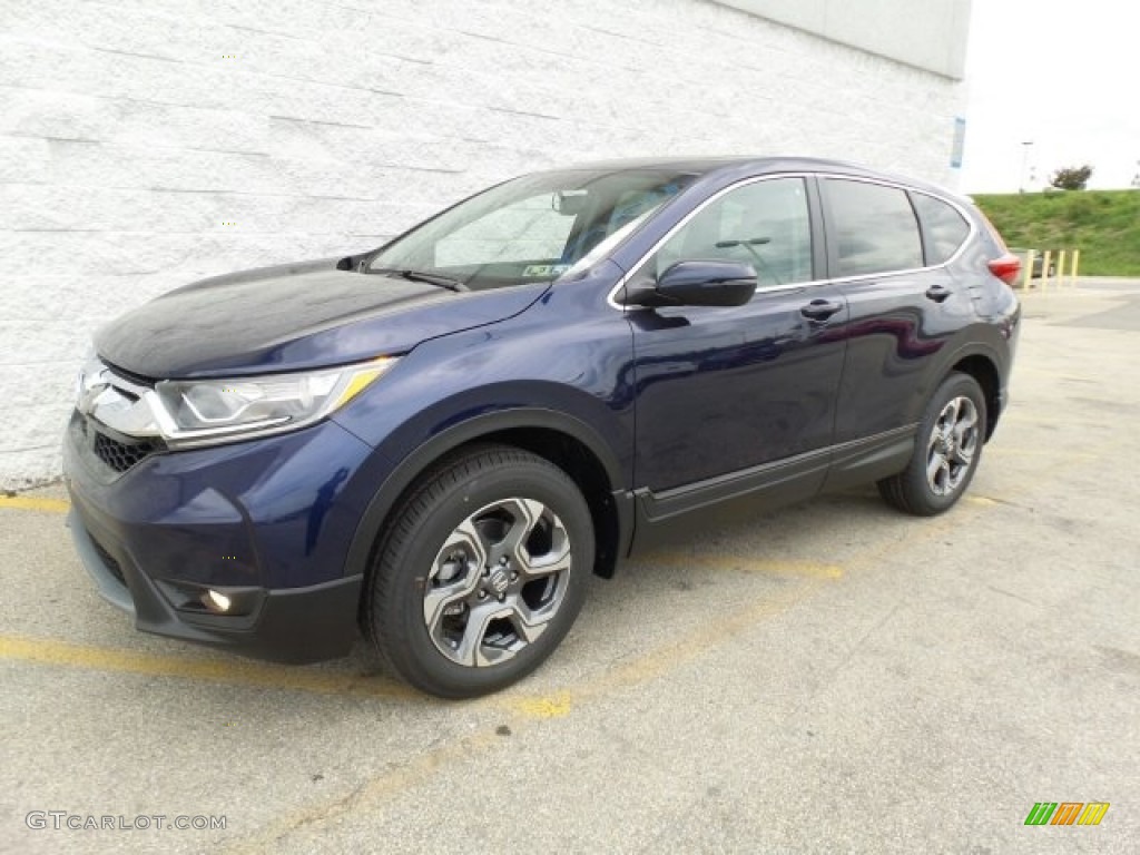 2017 CR-V EX-L AWD - Obsidian Blue Pearl / Gray photo #5