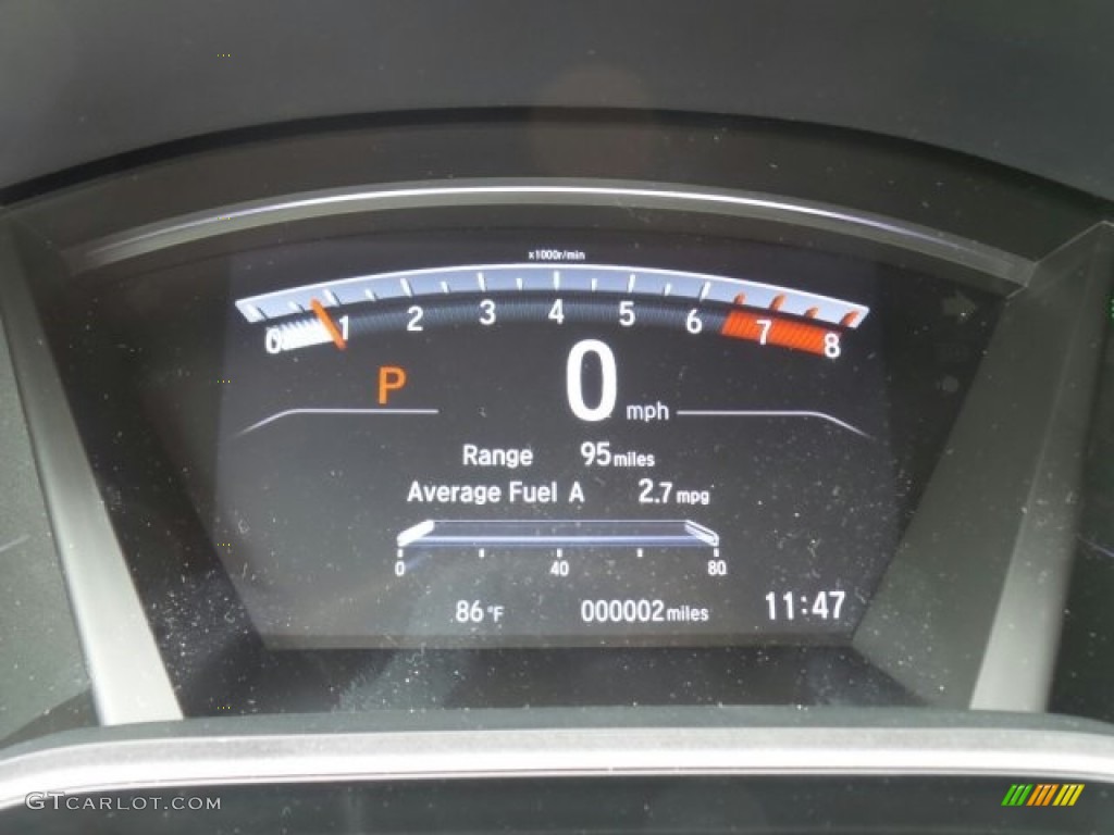 2017 CR-V EX-L AWD - Obsidian Blue Pearl / Gray photo #18