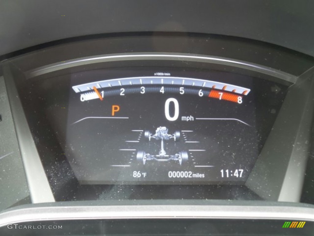 2017 CR-V EX-L AWD - Obsidian Blue Pearl / Gray photo #20
