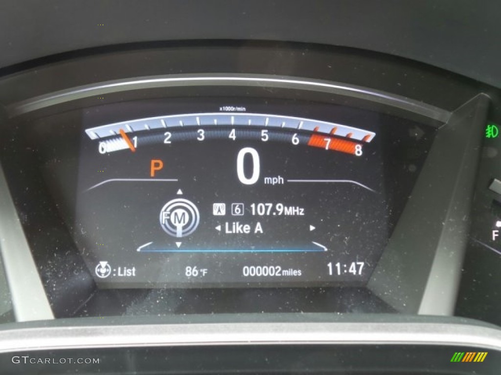 2017 CR-V EX-L AWD - Obsidian Blue Pearl / Gray photo #21
