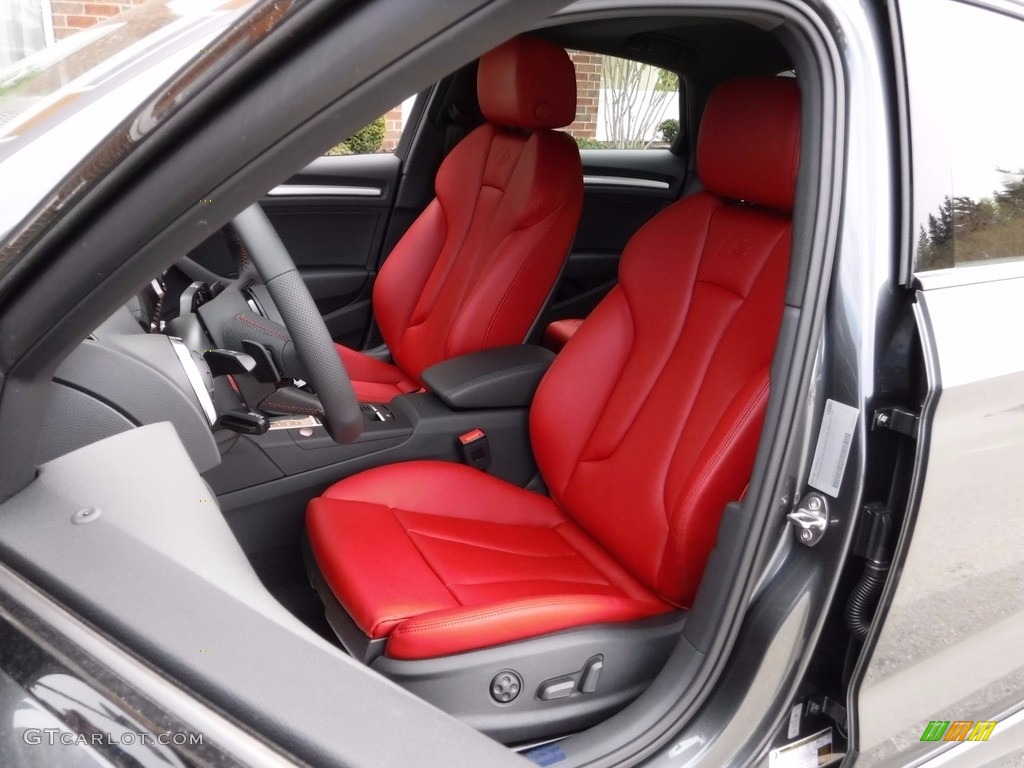 Magma Red/Anthracite Stitching Interior 2017 Audi S3 2.0T Premium Plus quattro Photo #120169619