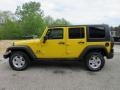 2008 Detonator Yellow Jeep Wrangler Unlimited X 4x4  photo #1