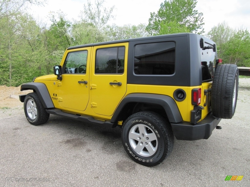 2008 Wrangler Unlimited X 4x4 - Detonator Yellow / Dark Slate Gray/Med Slate Gray photo #5