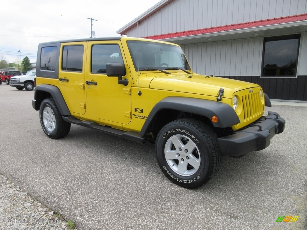 2008 Wrangler Unlimited X 4x4 - Detonator Yellow / Dark Slate Gray/Med Slate Gray photo #7