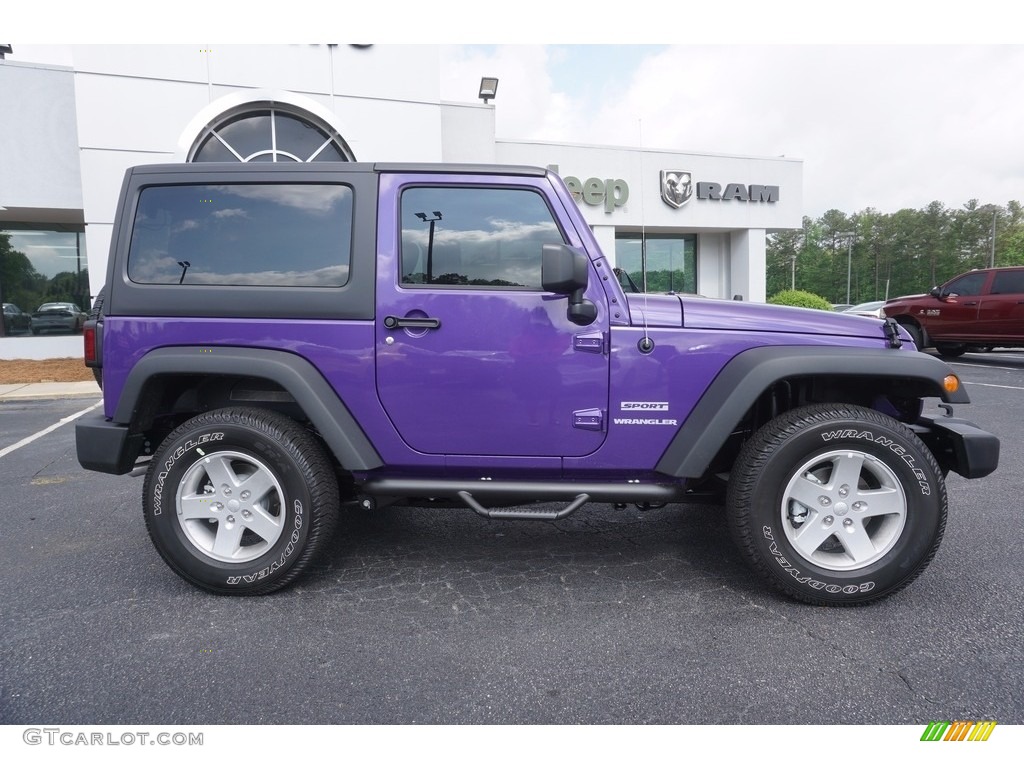 2017 Wrangler Sport 4x4 - Xtreme Purple Pearl / Black photo #8