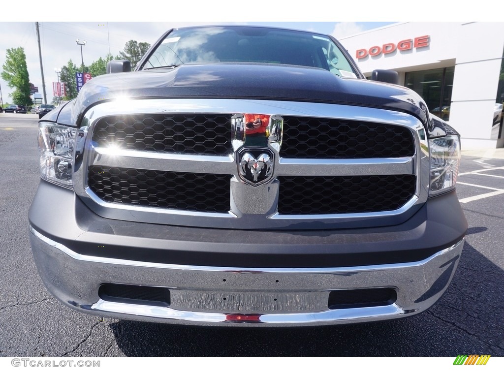 2017 1500 Tradesman Quad Cab - Brilliant Black Crystal Pearl / Black/Diesel Gray photo #2