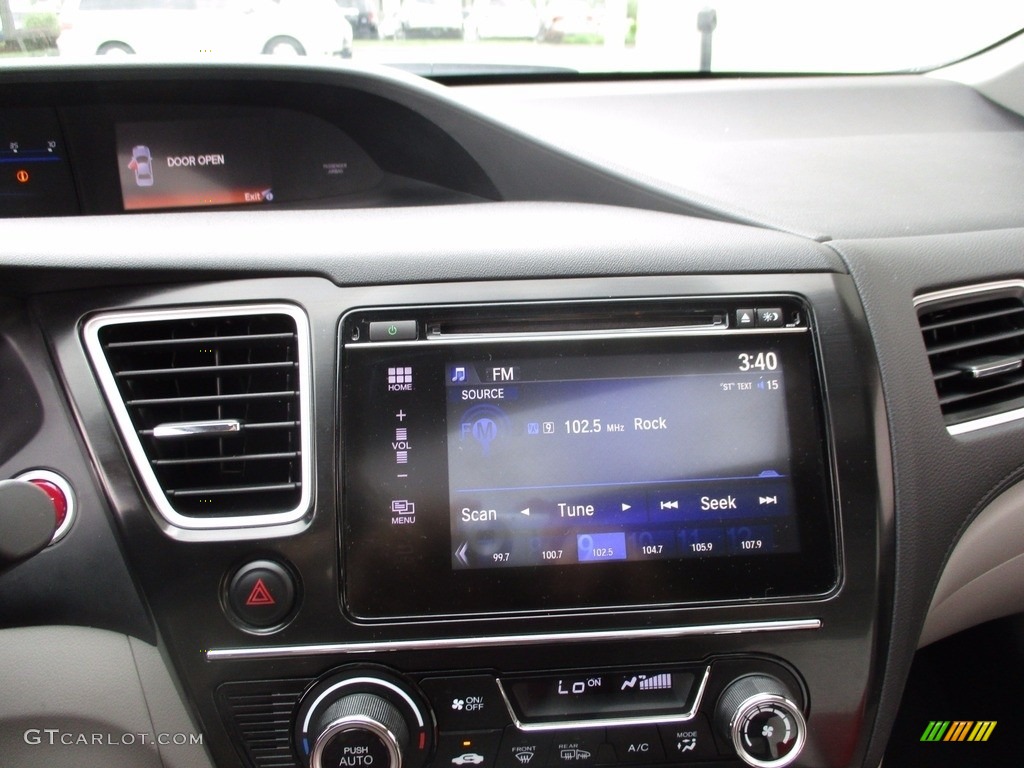 2015 Civic EX-L Sedan - Dyno Blue Pearl / Gray photo #15