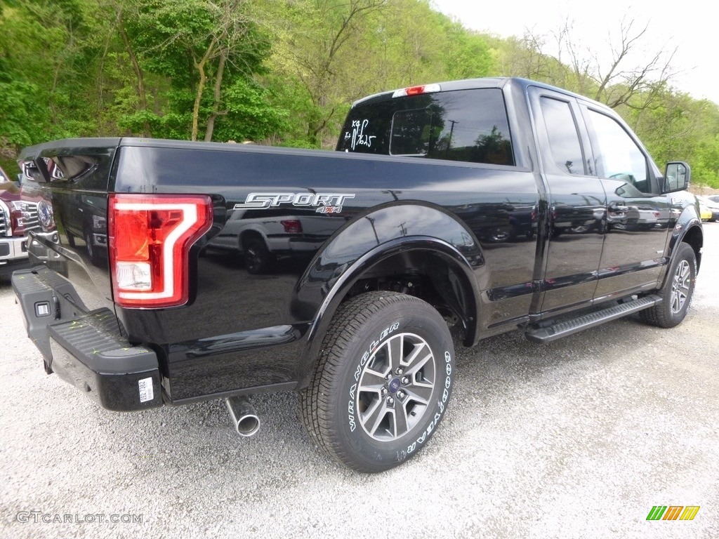 2017 F150 XLT SuperCab 4x4 - Shadow Black / Black photo #2