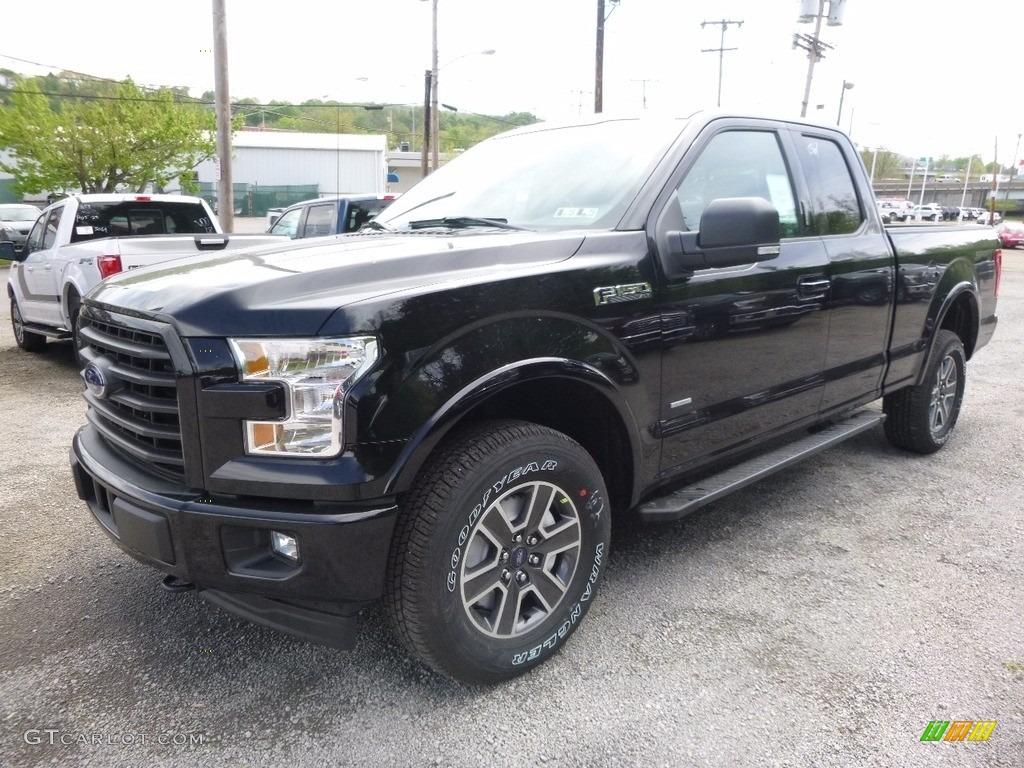2017 F150 XLT SuperCab 4x4 - Shadow Black / Black photo #6
