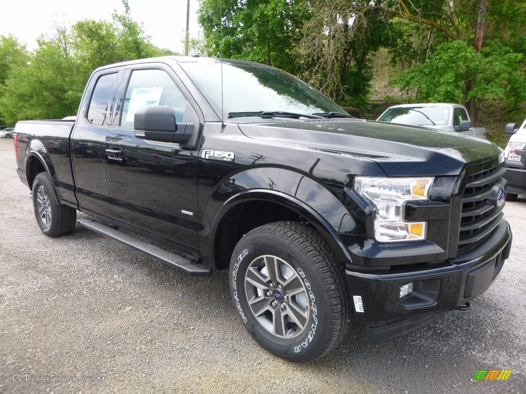 2017 F150 XLT SuperCab 4x4 - Shadow Black / Black photo #8