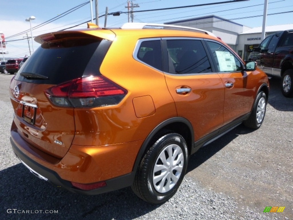 2017 Rogue S AWD - Monarch Orange / Charcoal photo #7