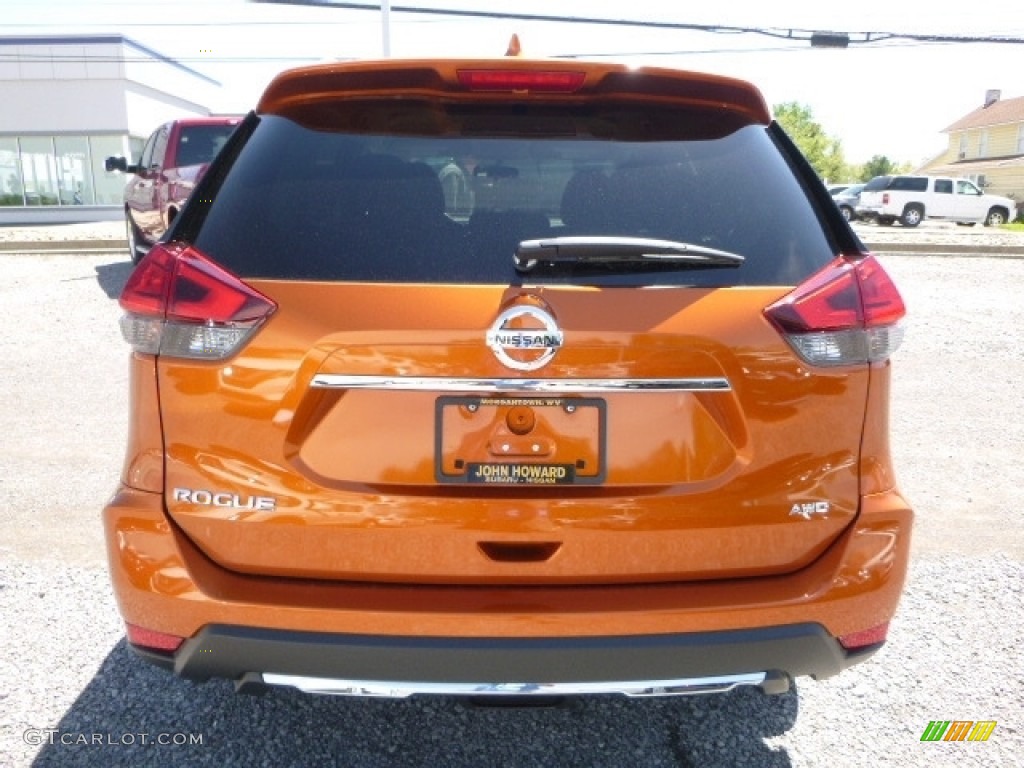 2017 Rogue S AWD - Monarch Orange / Charcoal photo #8
