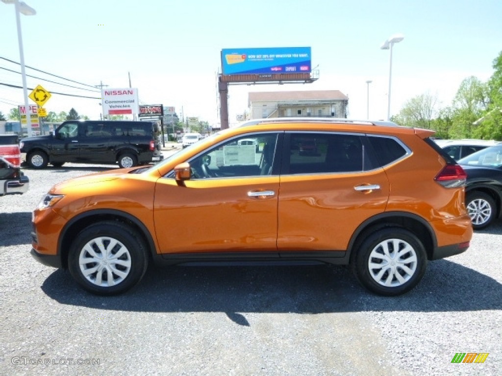 2017 Rogue S AWD - Monarch Orange / Charcoal photo #10