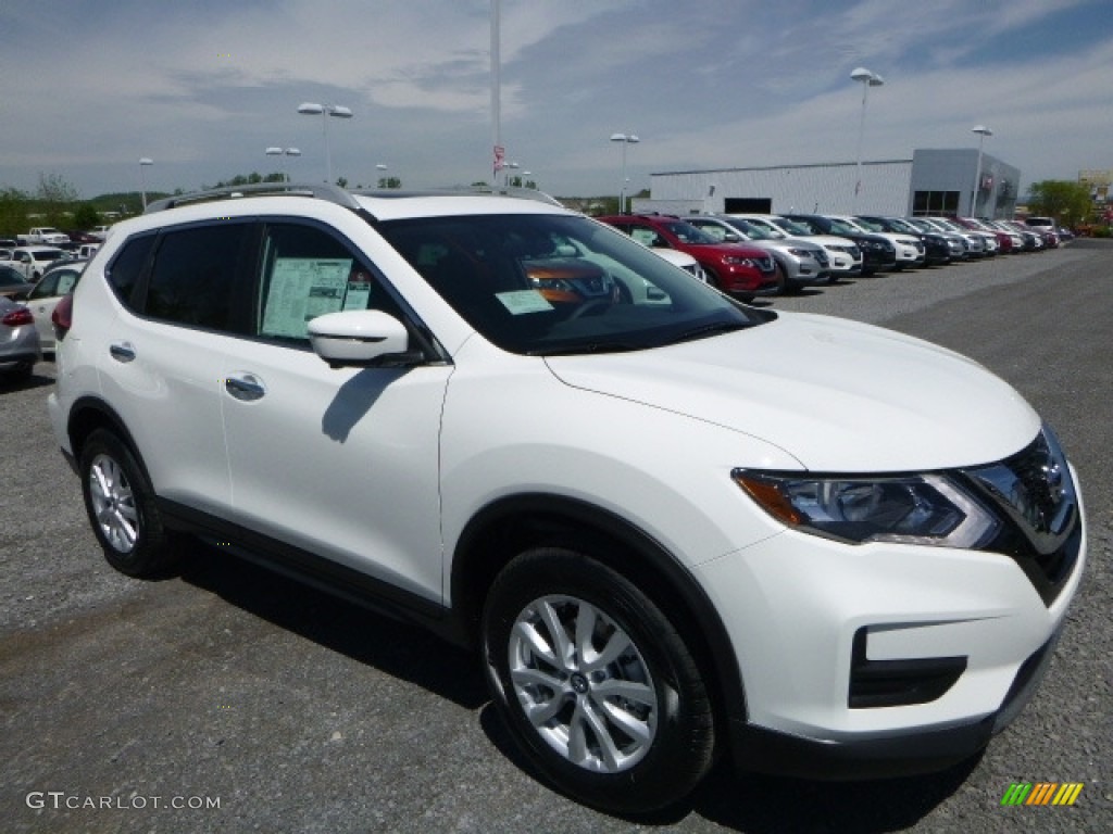 Glacier White Nissan Rogue