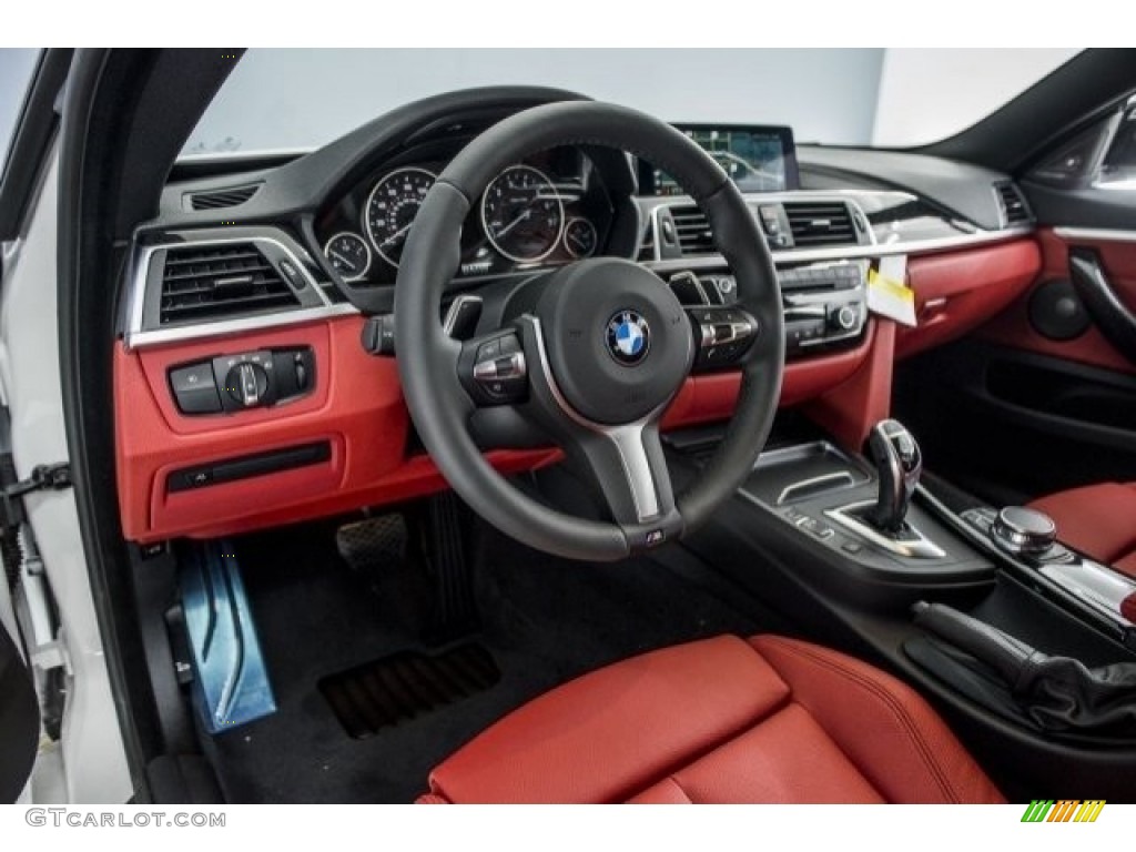 2018 BMW 4 Series 430i Gran Coupe Coral Red Dashboard Photo #120181257