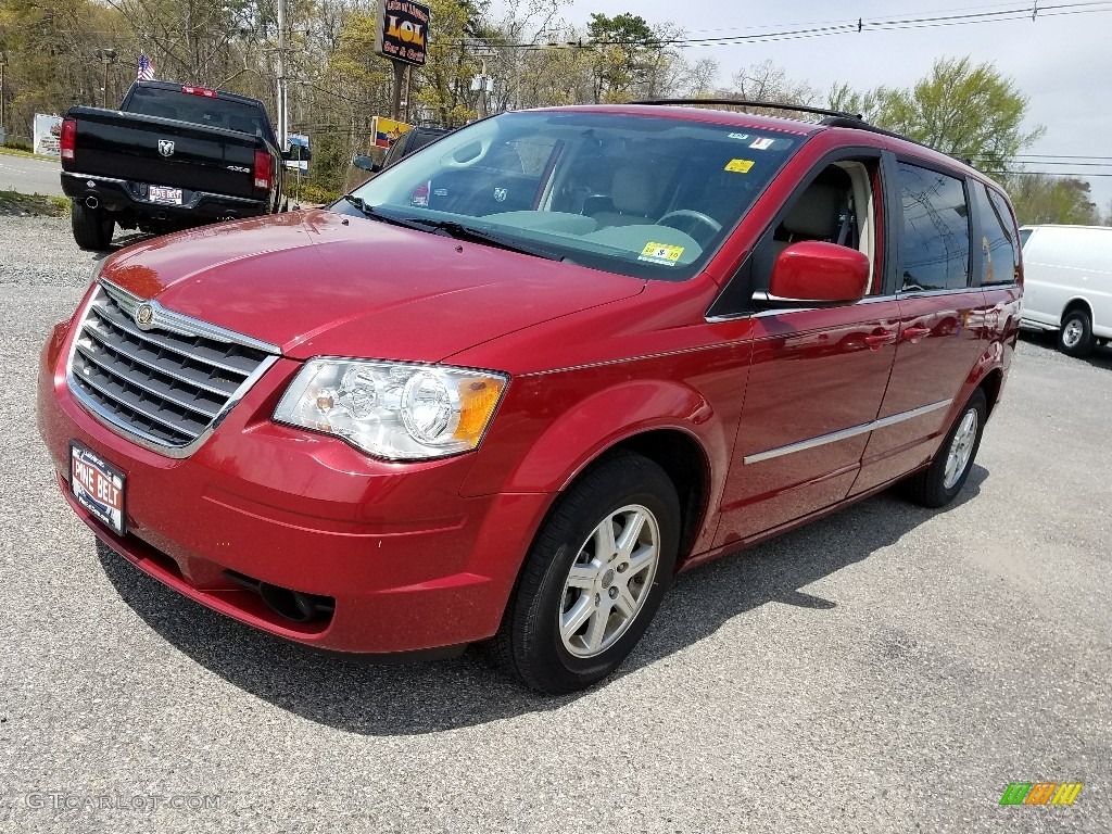 2009 Town & Country Touring - Deep Crimson Crystal Pearl / Medium Slate Gray/Light Shale photo #3