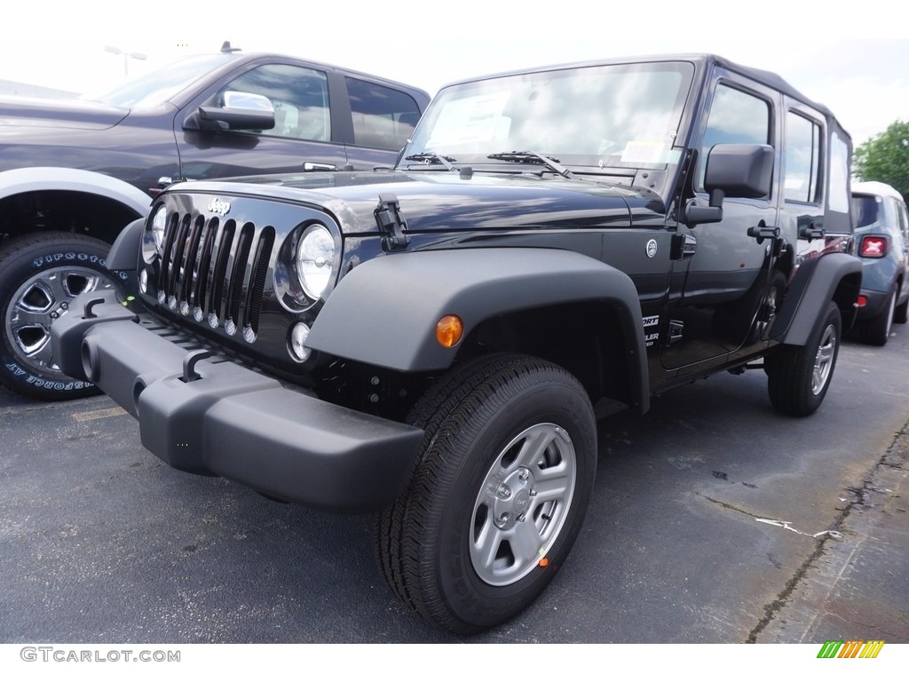 2017 Wrangler Unlimited Sport 4x4 - Black / Black photo #1