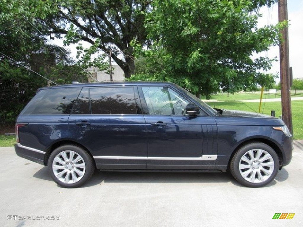 2017 Range Rover Supercharged LWB - Loire Blue Metallic / Espresso/Almond photo #6