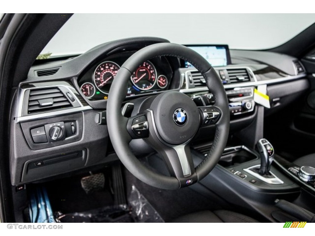 2018 BMW 4 Series 440i Gran Coupe Black Steering Wheel Photo #120184698