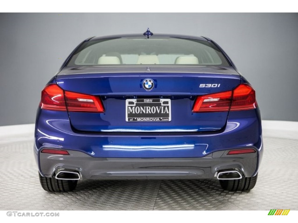 2017 5 Series 530i Sedan - Mediterranean Blue Metallic / Canberra Beige photo #4