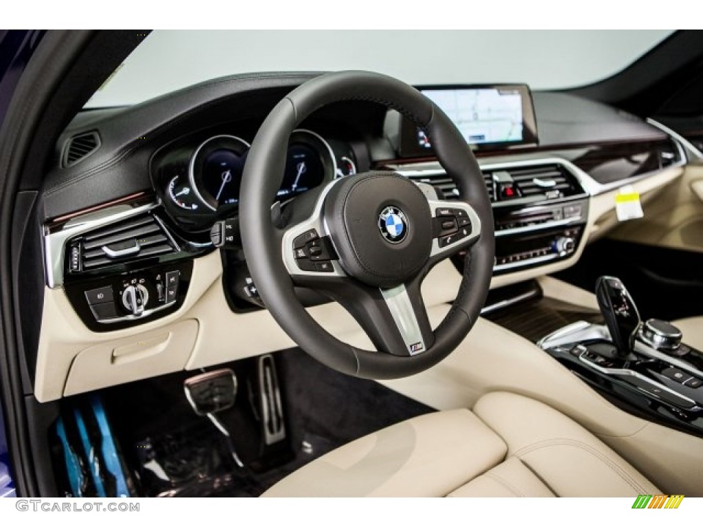 2017 5 Series 530i Sedan - Mediterranean Blue Metallic / Canberra Beige photo #5