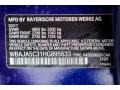  2017 5 Series 530i Sedan Mediterranean Blue Metallic Color Code C10