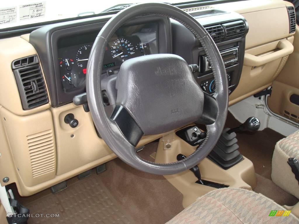 2000 Wrangler Sport 4x4 - Stone White / Camel photo #10