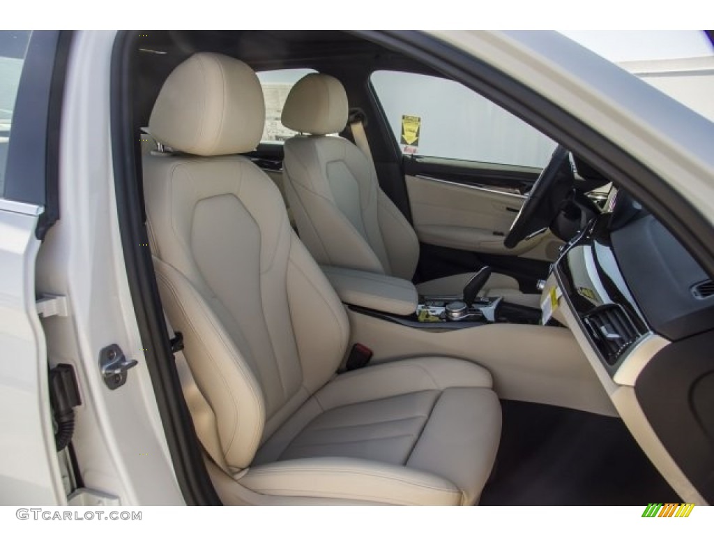 2017 5 Series 530i Sedan - Alpine White / Canberra Beige photo #2