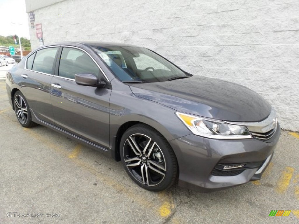 2017 Accord Sport Sedan - Modern Steel Metallic / Black photo #1
