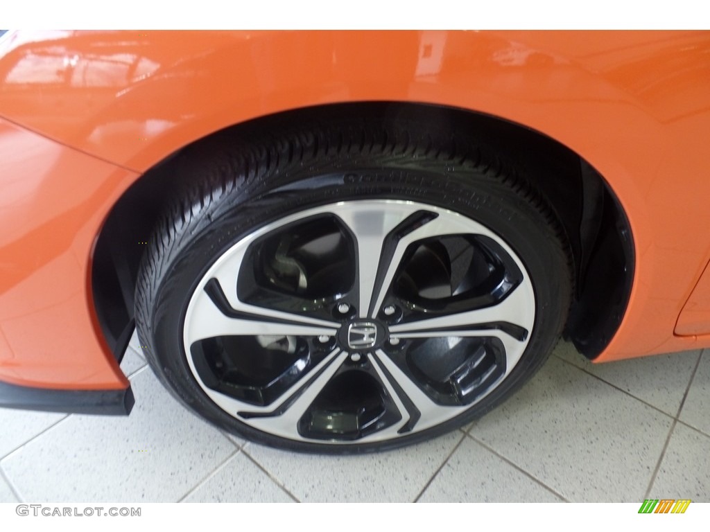 2014 Civic Si Sedan - Orange Fire Pearl / Black/Red photo #30