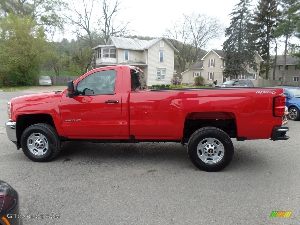 2017 Silverado 2500HD Work Truck Regular Cab 4x4 - Red Hot / Dark Ash/Jet Black photo #4