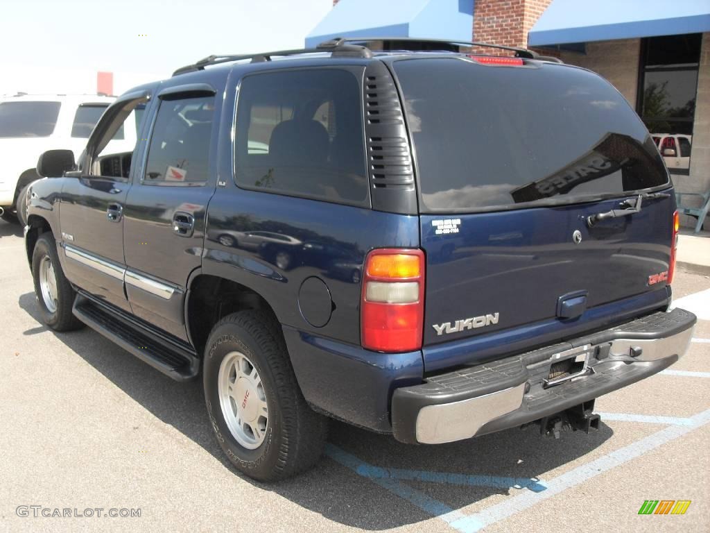 2002 Yukon SLE 4x4 - Indigo Blue Metallic / Graphite/Pewter photo #8