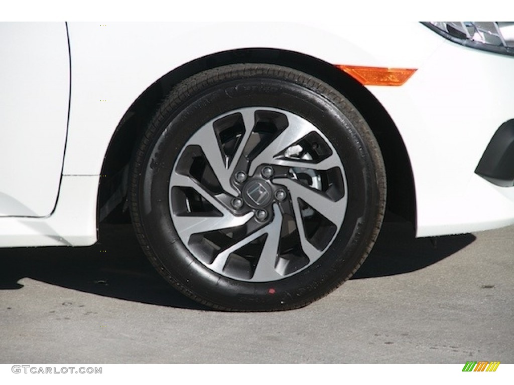 2017 Civic EX Sedan - White Orchid Pearl / Black photo #5
