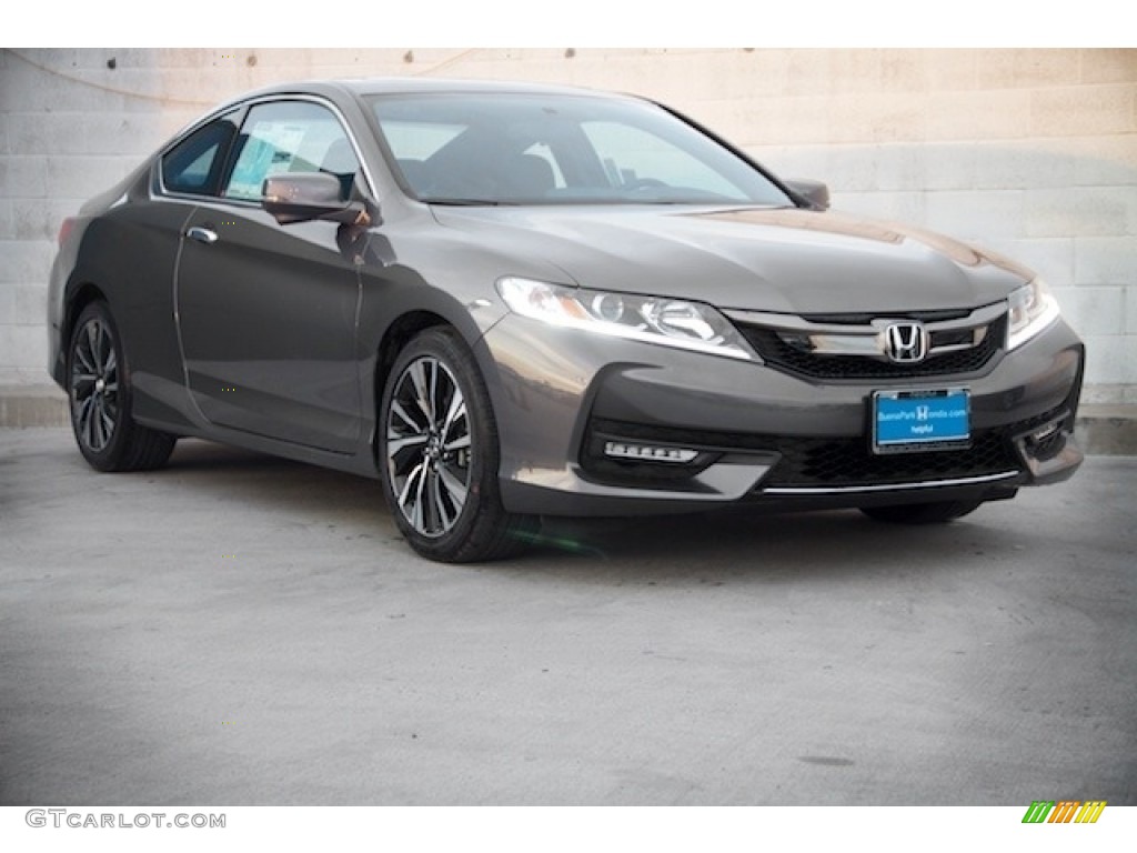 2017 Accord EX-L Coupe - Modern Steel Metallic / Black photo #1