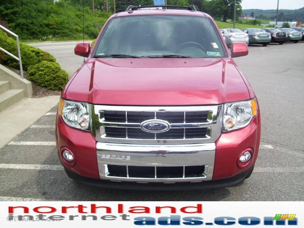 2009 Escape Limited 4WD - Sangria Red Metallic / Charcoal photo #6